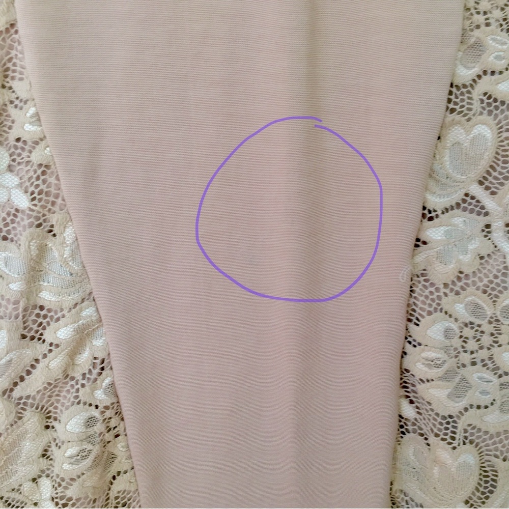 Bebe Bodycon Cocktail Dress w/ Lace, Size S, Taupe/Beige - Picture 12 of 12